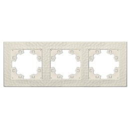 Рамка 3-м Афина фактурная универс. слоновая кость (ivory) Universal A10045-I