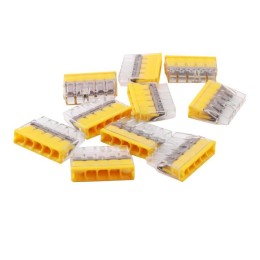 Клемма строительно-монтажная СМК с пастой Cu/Pb 5 пр. до 2.5мм 24А 450В 10шт V02-9W-2273-205 Volsten