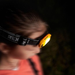 Фонарь аккумуляторный налобный поворотный на шарнире 100проц./50проц. красн./пульсирующий красн. вст