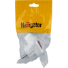 Вилка угловая 61 364 NCA-PL05-16A-ESC-WH с заземл. с выкл. бел. Navigator 61364