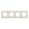 Рамка 4-м Афина фактурная универс. слоновая кость (ivory) Universal A10046-I