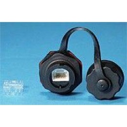 Модуль промышленный KJ-IE-8P8C-C6-180-BK Keystone Jack RJ45 (8P8C) IP67 кат.6 с защ. крышкой черн. H