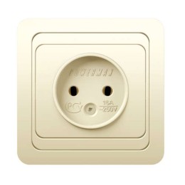 Розетка 1-м СП Classic 16А IP20 без заземл. крем. POWERMAN 1156515