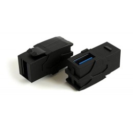 Вставка KJ1-USB-VA3-BK формата Keystone Jack с прох. адапт. USB 3.0 (Type A) 90 градусов ROHS черн.