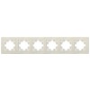 Рамка 6-м Афина фактурная универс. слоновая кость (ivory) Universal A11043-I