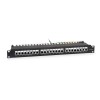 Патч-панель 19дюйм 1U кат.5E полн. экранир. 24 порта RJ45 Dual IDC WR-PL-24-C5E-SH-D черн. WRline 50