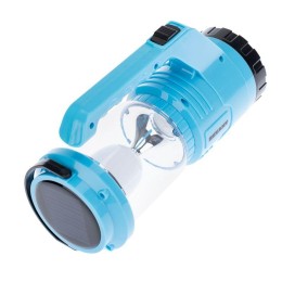 Фонарь аккумуляторный туристический/поисковый/кемпинговый головн. + боков. свет с Powerbank на солне