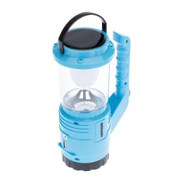 Фонарь аккумуляторный туристический/поисковый/кемпинговый головн. + боков. свет с Powerbank на солне