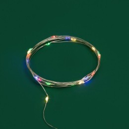 Гирлянда светодиодная "Роса" 2м 20LED мультиколор 0.1Вт IP20 тонкий батарейный блок элементы питания