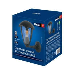 Светильник светодиодный уличный UUL-S80A 60W/E27 IP54 BLACK под лампу Е27 архитектурный накладной ко