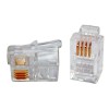 Разъем PLUG-4P4C-P-C2-100 телеф. RJ11 (4P4C) (3/3 микродюйма) для тел. трубки (уп.100 шт) Hyperline
