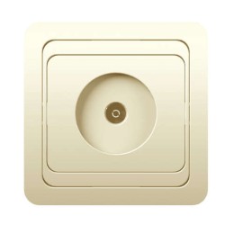 Розетка телевизионная TV 1-м СП Classic крем. POWERMAN 1156516