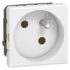 Розетка 1-м СП 2мод. Mosaic 16А IP41 45град. антибактер. 2P+E франц. стандарт механизм бел. Leg 0771