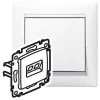 Розетка компьютерная + телефонная 2-м СП Valena RJ45 + RJ11 кат.6 UTP механизм бел. (DIY-упак.) Leg
