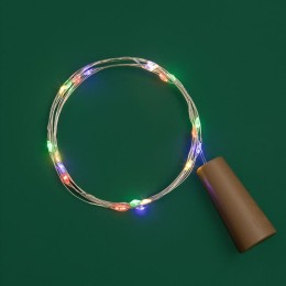 Гирлянда светодиодная "Роса" 2м 20LED мультиколор 0.1Вт IP20 с пробкой элементы питания 3хLR44 (в ко