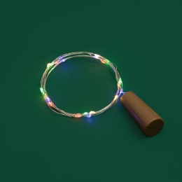 Гирлянда светодиодная "Роса" 2м 20LED мультиколор 0.1Вт IP20 с пробкой элементы питания 3хLR44 (в ко