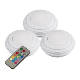 Набор светодиодных светильников TS5-RGBx3 3SMD + 3RGB 6700-7000К 60лм пушлайт 3шт + с пультом ДУ 2 г