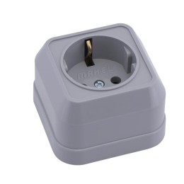 Розетка ОП IP20 с заземл. сер. Makel 45008
