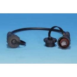 Патч-корд промышленный PC-IE-LPM-STP-RJ45-RJ45-C6-1M-BK F/UTP экран. IP67 кат.6 с защ. крышками 1м ч