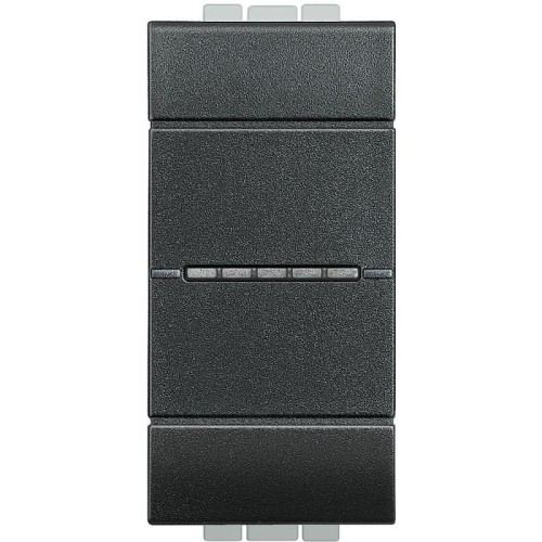 Переключатель промежуточный 1-кл. 1мод. СП LivingLight 16А IP20 Axial авт. клеммы антрацит Leg BTC L