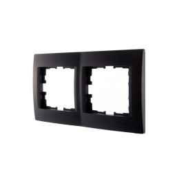 Рамка 2-м Karina горизонт. черн. бархат LEZARD 707-4200-147