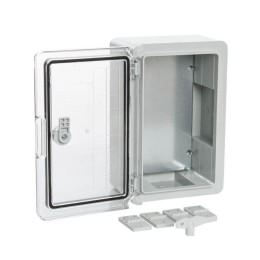 Корпус пластиковый с монтажной панелью ЩМП IP65 прозр. дверь 300х200х130 Промрукав PR08.26489
