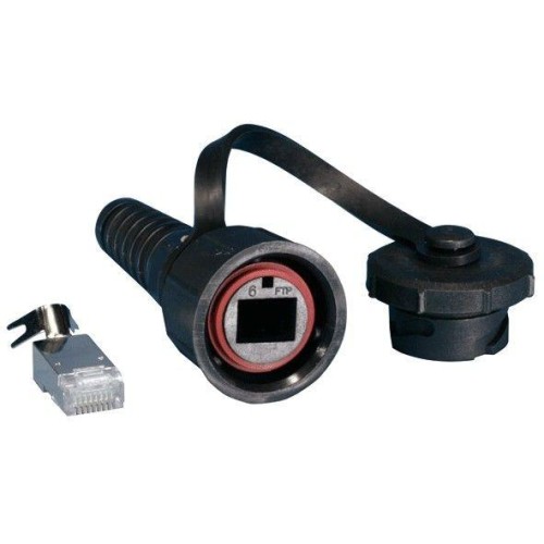 Разъем промышленный PLUG-IE-8P8C-PV-C6-SH RJ45 (8P8C) под витую пару IP67 кат.6 с защ. крышкой экран