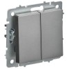 Выключатель перекрестный 2-кл. СП BRITE ВС10-2-3-БрС 10А механизм сталь IEK BR-V23-0-10-K46