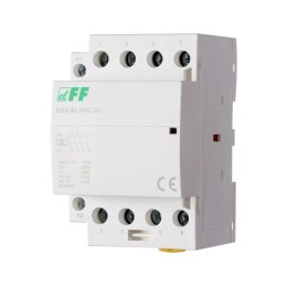 Контактор модульный ST63-40-24 AC/DC кат. 24В AC/DC 4НО 6.4Вт 3мод. монтаж на DIN-рейку F&F EA13.001