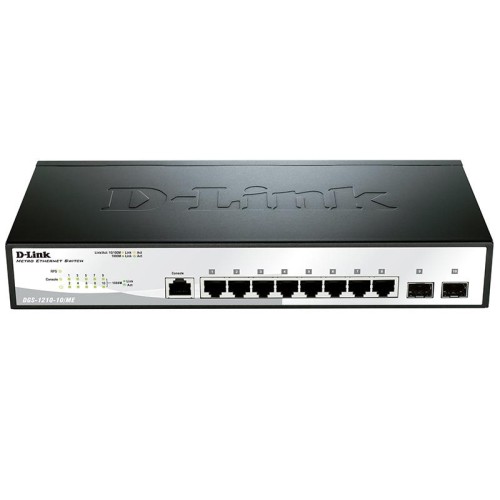 Коммутатор управляемый DGS-1210-10/ME DGS-1210-10/ME/A1A 8G 2SFP D-Link 1356193