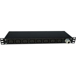 Блок распределения питания базовый 1U 32/230 8 C19 клеммная колодка Eurolan 60A-61-56-08BL