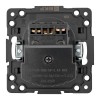 Розетка 1-м СП Стокгольм 16А USB 2A с заземл. защ. шторки винтов. клеммы механизм черн. EKF EZR16-2U