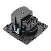 Розетка 1-м СП Стокгольм 16А USB 2A с заземл. защ. шторки винтов. клеммы механизм черн. EKF EZR16-2U