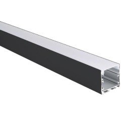 Профиль накладной PAL 3535-BLACK (комплект 2м 2глухих заглушки рассеиватель матов. 4клипсы крепежных