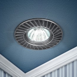ЭРА ST6 CH/BK Черный/хром Светильник штампованный MR16,12V/220V, 50W