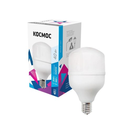 Лампа светодиодная HWLED 40Вт E40 4500К 220В КОСМОС LksmHWLED40WE4045