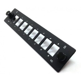 Панель лицевая FO-FP-W140H42-8SC/DLC-BK (модуль) для установки 8-SC(DLC) с отв. М2 для крепл. адапте