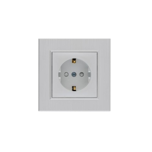 Розетка 1-м Karea LINE STAR с заземл. жемчуж. Makel 86100028