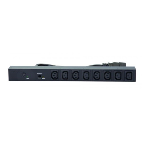 Блок распределения питания базовый PRO 1U 10/230 8 С13 Eurolan 60A-64-54-08BL