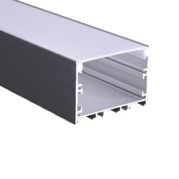 Профиль накладной PAL 5035-BLACK (комплект 2м 2глухих заглушки рассеиватель матов. 4клипсы крепежных