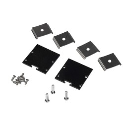 Профиль накладной PAL 5035-BLACK (комплект 2м 2глухих заглушки рассеиватель матов. 4клипсы крепежных