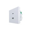 Розетка Type-C+ USB разъем СП ZIMA IP20 бел. LEZARD 704-0288-192TC