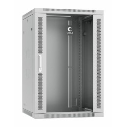 Шкаф телекоммуникационный настенный SH-05F-18U60/60-R 19дюйм 18U 600х600х901мм разобран. дверь стекл