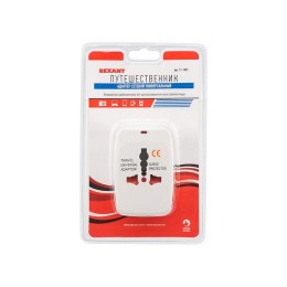 Адаптер сетевой «Путешественник» с розетки (A C G I) универс. разъем бел. Rexant 11-1052