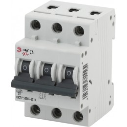 ЭРА NO-902-187 Pro Автоматический выключатель ВА47-63 3P 6А кривая C