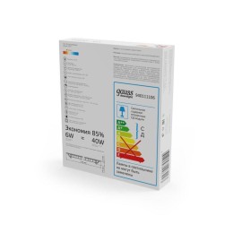 Светильник светодиодный Slim 6Вт 3000К IP20 360лм 220-240В ДВО квадрат бел. GAUSS 940111106