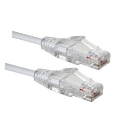 Патч-корд Slim Line U/UTP LSZH кат.6A 0.5м бел. Eurolan 21S-UA-0EWT
