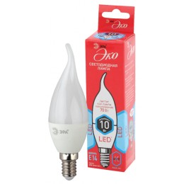 ЭРА ECO LED BXS-10W-840-E14 (диод, свеча на ветру, 10Вт, нейтр, E14)