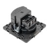 Розетка 1-м СП Стокгольм 16А USB A+C с заземл. защ. шторки винтов. клеммы механизм черн. EKF EZR16-2