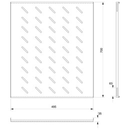Полка SH-J018-FC-1000-BK 19дюйм Г=700мм перфорир. для напольных шкафов Г=1000мм черн. RAL 9004 Cabeu